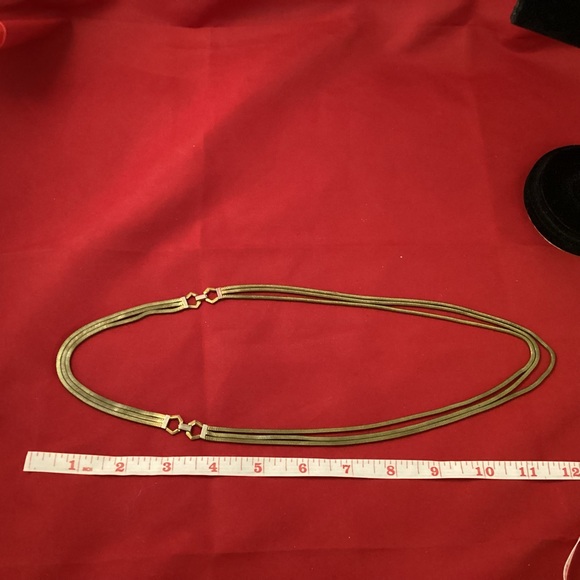 Chic three rows copper (?) necklace - Picture 5 of 7